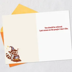 Magical Raccoon Funny Halloween Card