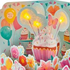 Make a Wish Musical 3D Pop-Up Birthday Card With Light