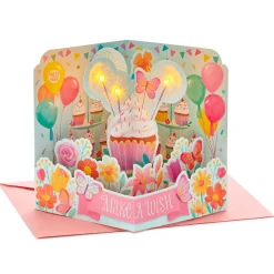 Make a Wish Musical 3D Pop-Up Birthday Card With Light