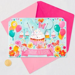 Make a Wish Musical 3D Pop-Up Birthday Card With Light