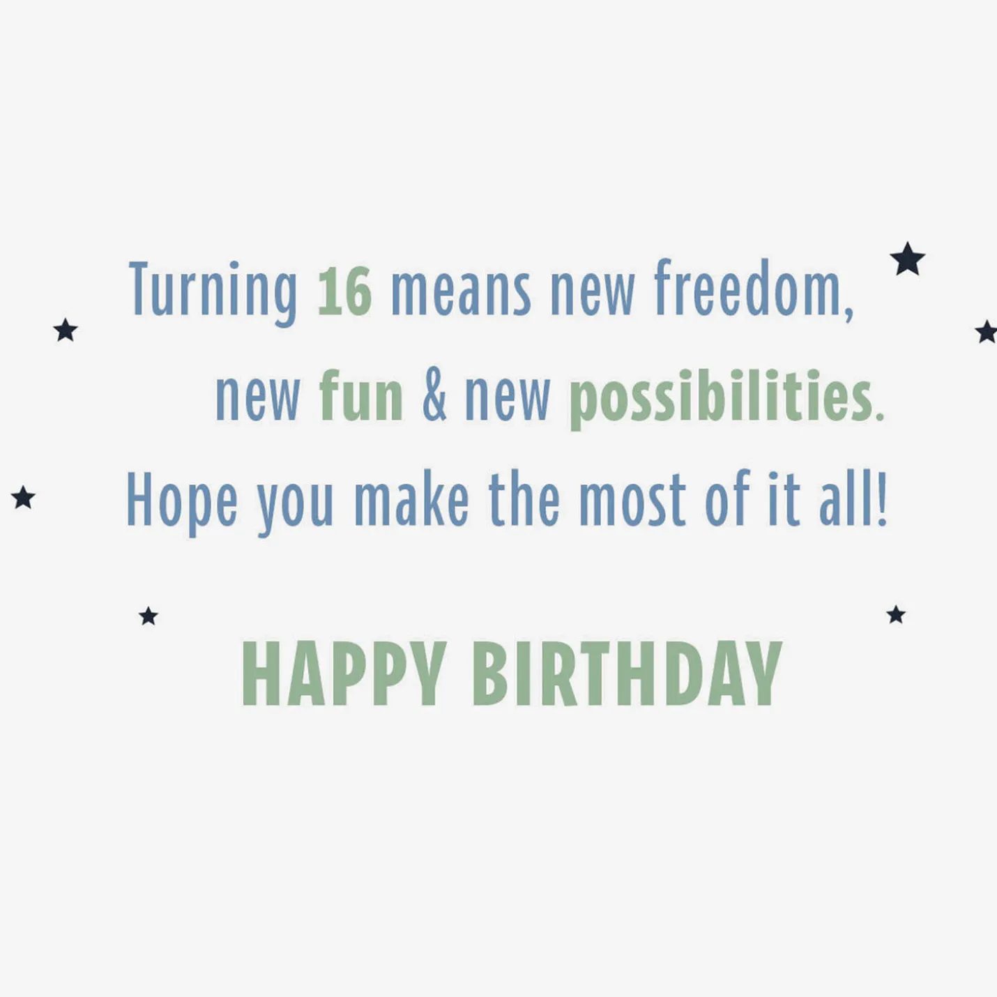 Make the Most of It 16th Birthday Card
