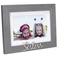 Malden Sisters Gray Distressed Wood Picture Frame, 4x6/5x7