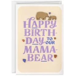 Mama Bear and Cubs Birthday Card for Mom From All