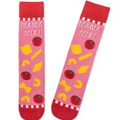 Mama Mia Pasta Shapes Novelty Crew Socks