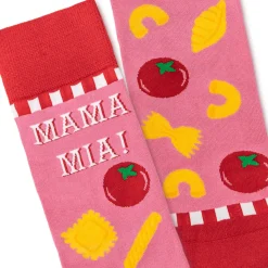 Mama Mia Pasta Shapes Novelty Crew Socks
