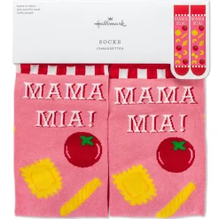 Mama Mia Pasta Shapes Novelty Crew Socks