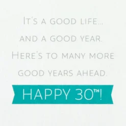 Many More Good Years Ahead 3D Pop-Up 30th Birthday Card