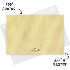 Marbled Flat Christmas and New Year Photo Card