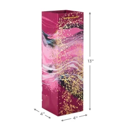 13" Marbled Purple Wine Gift Bag