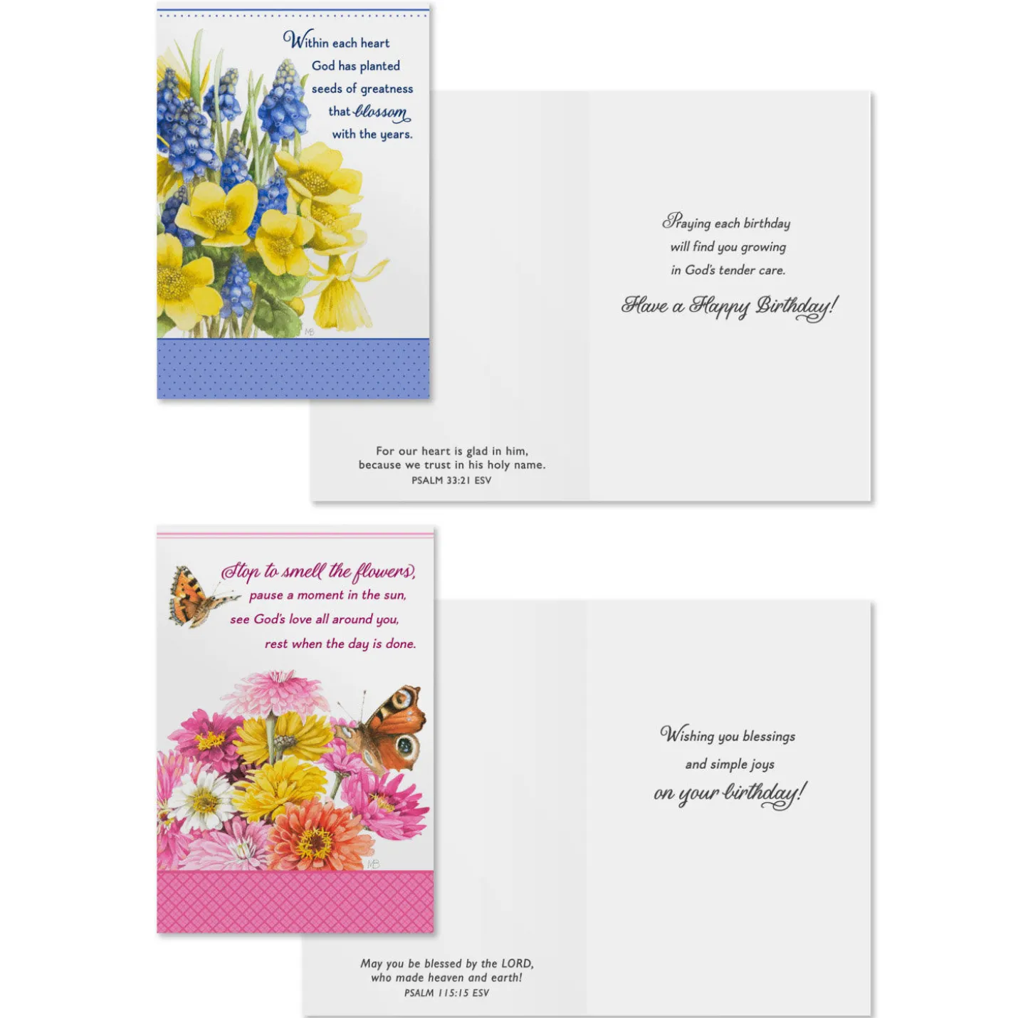 Marjolein Bastin Assorted Religious Birthday Cards, Box of 12