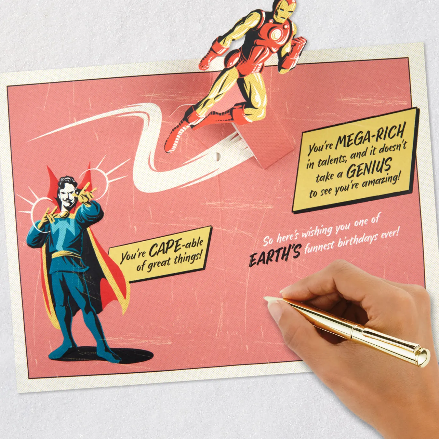 Marvel Avengers One Super Son Pop-Up Birthday Card
