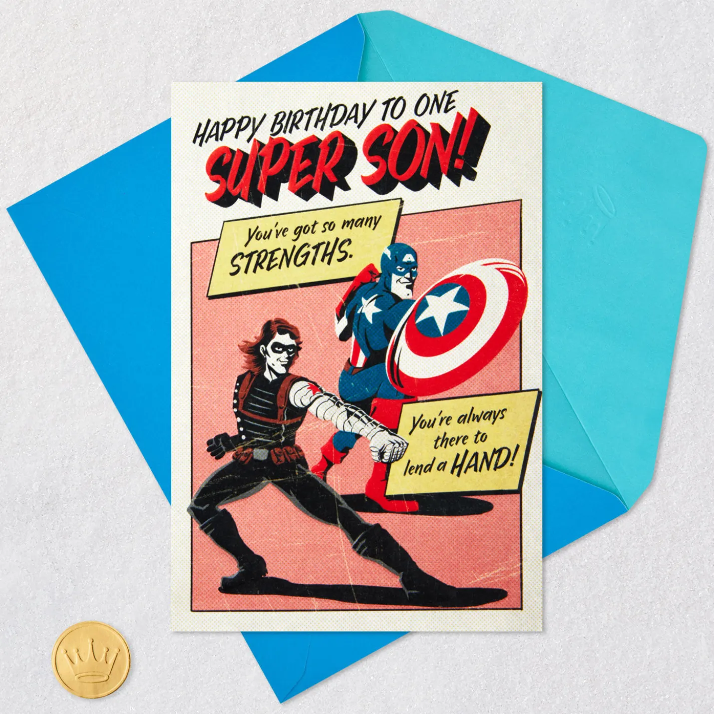 Marvel Avengers One Super Son Pop-Up Birthday Card