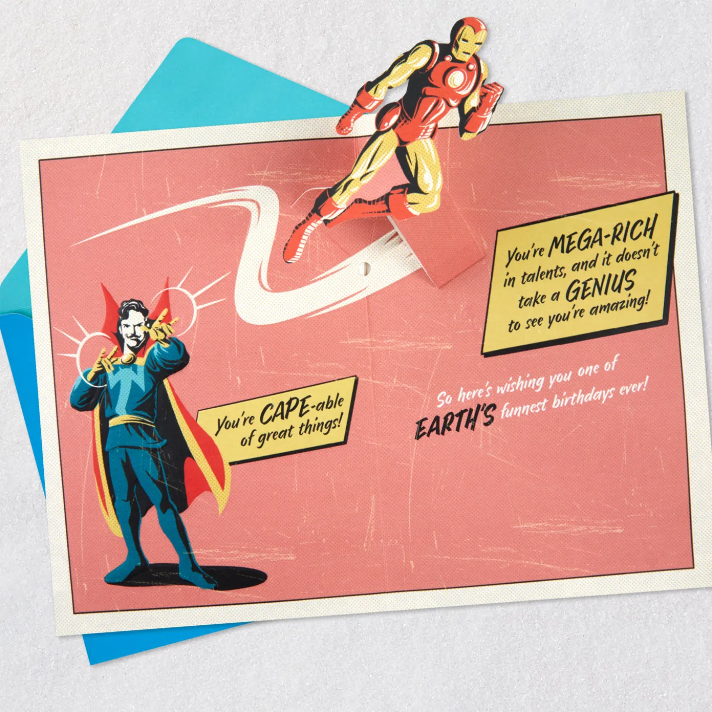 Marvel Avengers One Super Son Pop-Up Birthday Card