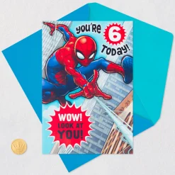 Marvel Spider-Man Amazing Hero Pop-Up 6th Birthday Card