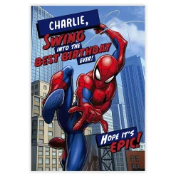 Marvel Spider-Man Hope It's Epic Custom Birthday Card