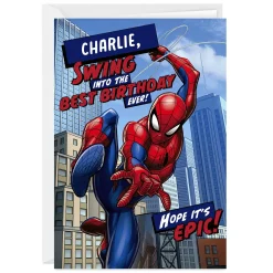 Marvel Spider-Man Hope It's Epic Custom Birthday Card
