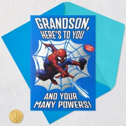 Marvel Spider-Man No Limit Birthday Card for Grandson With Decal