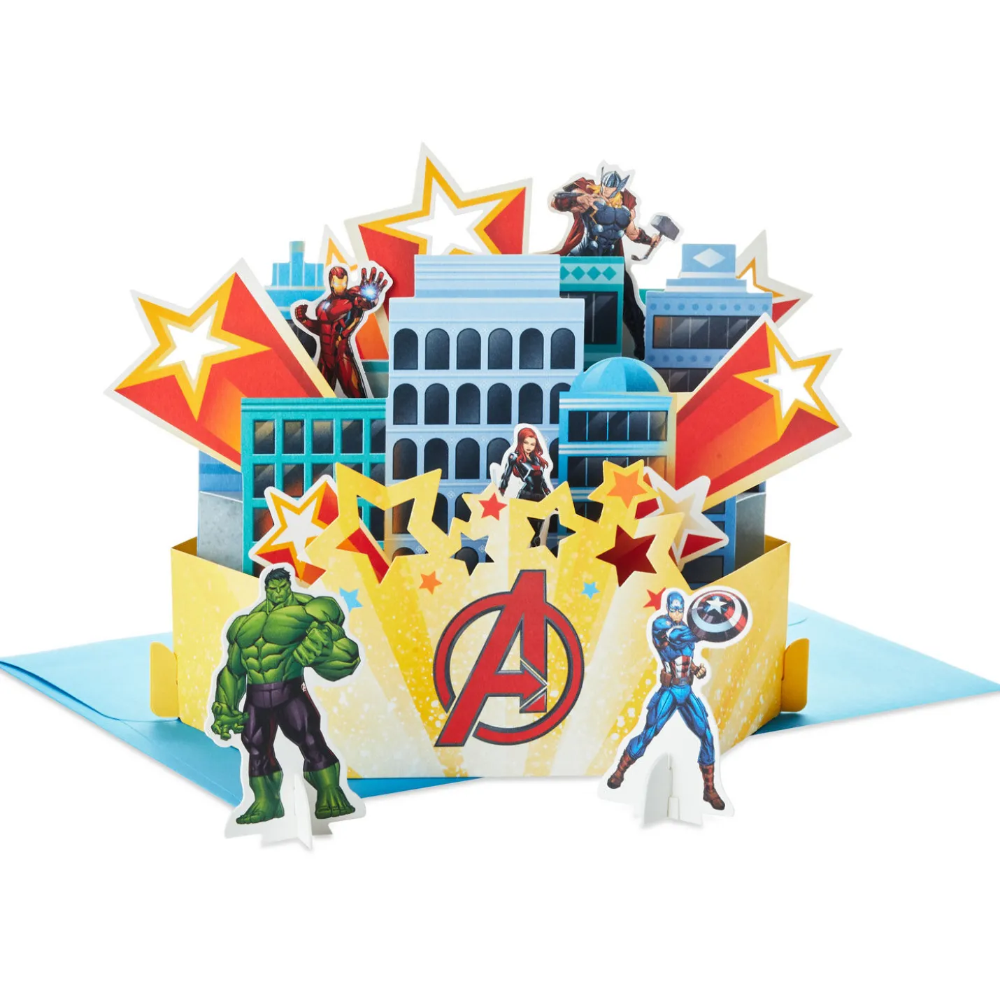 Marvel Avengers Assemble and Celebrate 3D Pop-Up Card With Playset