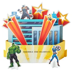 Marvel Avengers Assemble and Celebrate 3D Pop-Up Card With Playset