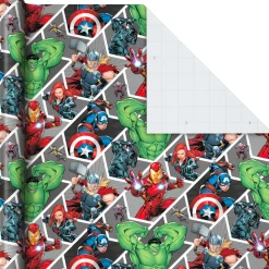 Marvel Avengers 3-Pack Wrapping Paper Roll Bundle, 60 sq. ft. total