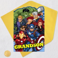 Marvel Avengers You Deserve an Awesome Day Birthday Card for Grandson