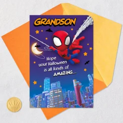 Marvel Spider-Man All Kinds of Amazing Halloween Card for Grandson