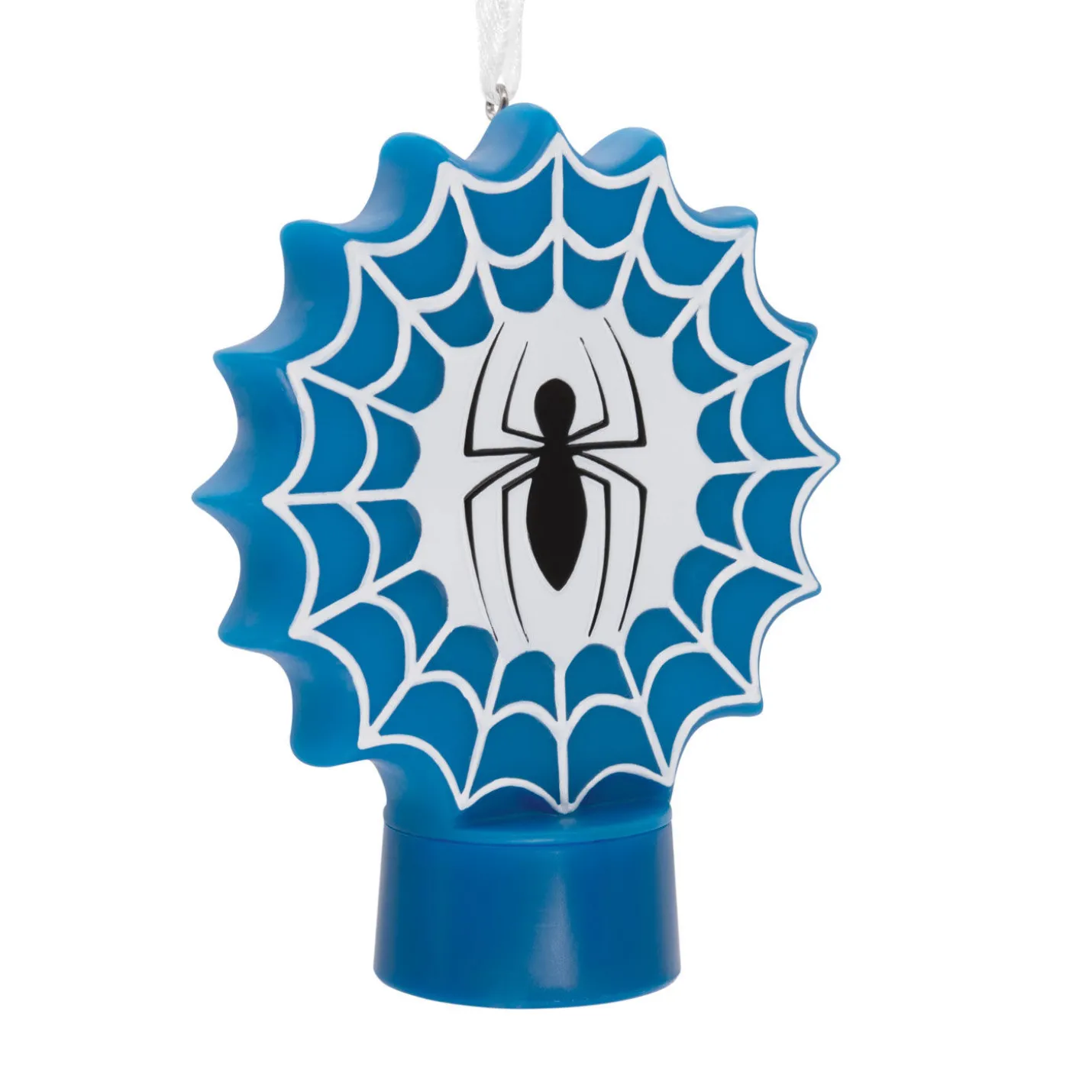 Marvel Spider-Man Face on Web Hallmark Ornament With Light