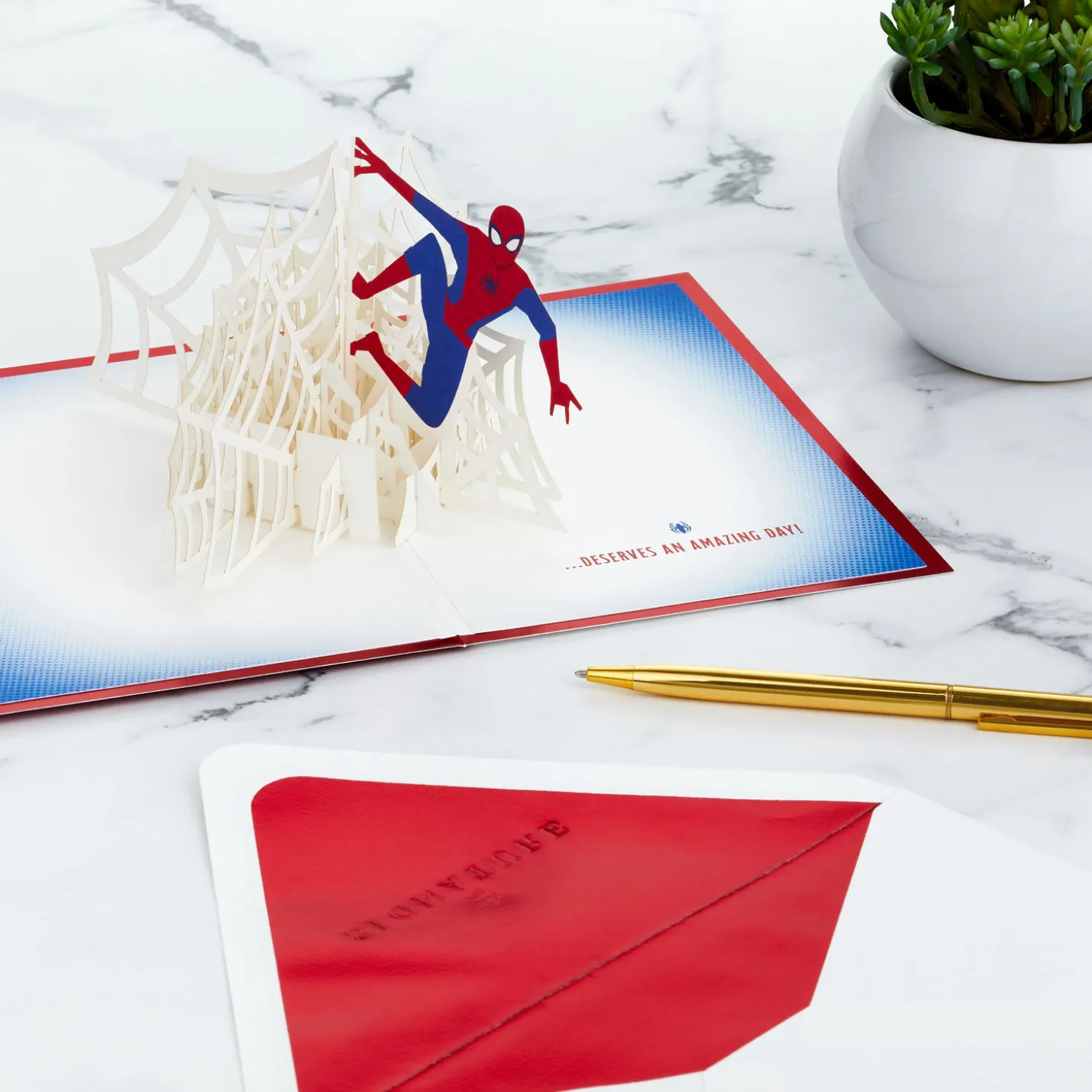 Marvel Spider-Man You Deserve an Amazing Day 3D Pop-Up Card