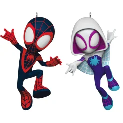Marvel Spidey and His Amazing Friends Spin and Ghost-Spider Ornaments, Set of 2
