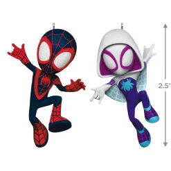 Marvel Spidey and His Amazing Friends Spin and Ghost-Spider Ornaments, Set of 2