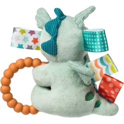 Mary Meyer Taggies Drax Dragon Plush Toy With Teether and Rattle