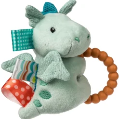 Mary Meyer Taggies Drax Dragon Plush Toy With Teether and Rattle