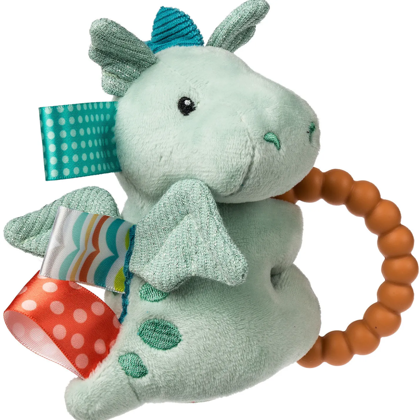 Mary Meyer Taggies Drax Dragon Plush Toy With Teether and Rattle
