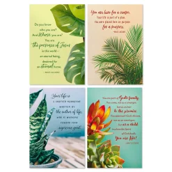 Max Lucado Botanical Art Assorted Religious Birthday Cards, Box of 12
