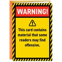 May Contain Offensive Material Funny Birthday Card