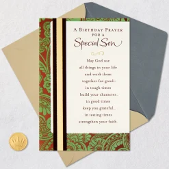May You Continue to Grow Religious Birthday Card for Son