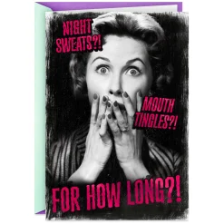 Menopause Symptoms Funny Birthday Card