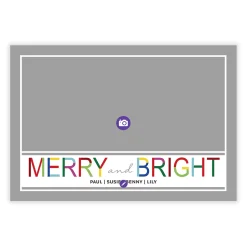 Merry and Bright Flat Christmas Photo Card