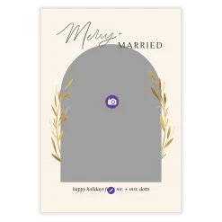Merry and Married Flat Holiday Photo Card