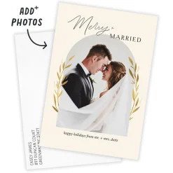 Merry and Married Flat Holiday Photo Card