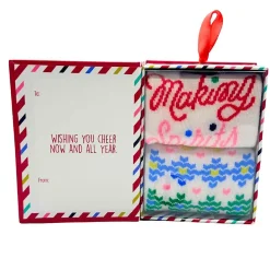 Merry Everything Christmas Crew Socks Gift Set in Greeting Card Box, 2 pair