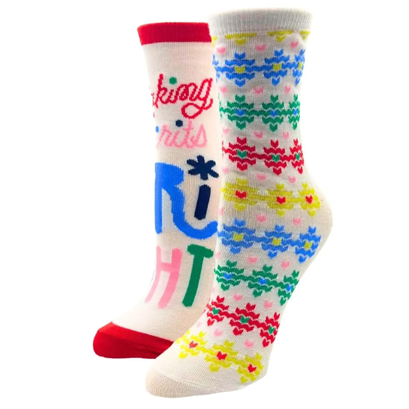 Merry Everything Christmas Crew Socks Gift Set in Greeting Card Box, 2 pair