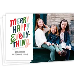 Merry Happy Everything Flat Holiday Photo Card