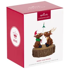 Merry Kiss-Moose Musical Ornament With Motion