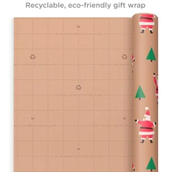 Merry Kraft Prints 3-Pack Christmas Wrapping Paper, 90 sq. ft.