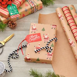 Merry Kraft Prints 3-Pack Christmas Wrapping Paper, 90 sq. ft.