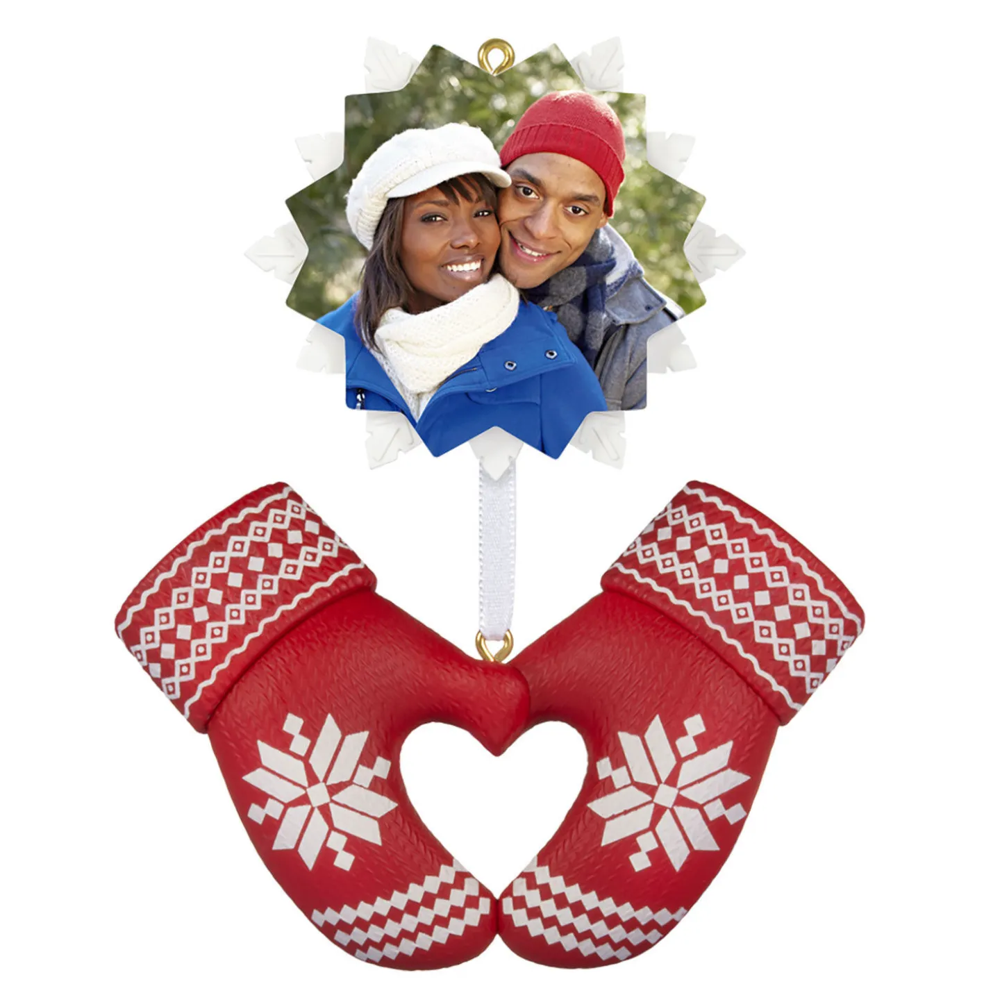 Merry Mittens Personalized Ornament, Custom Photo