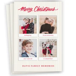 Merry Moments Flat Christmas Photo Card