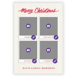 Merry Moments Flat Christmas Photo Card