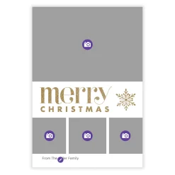 Merry Snowflake Flat Christmas Photo Card